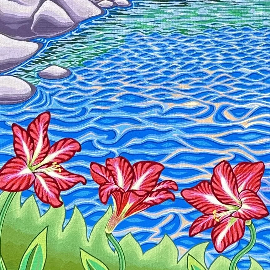 Fun-Imaginative Colourful Landscape Painting by Vanya Ryan -Magic